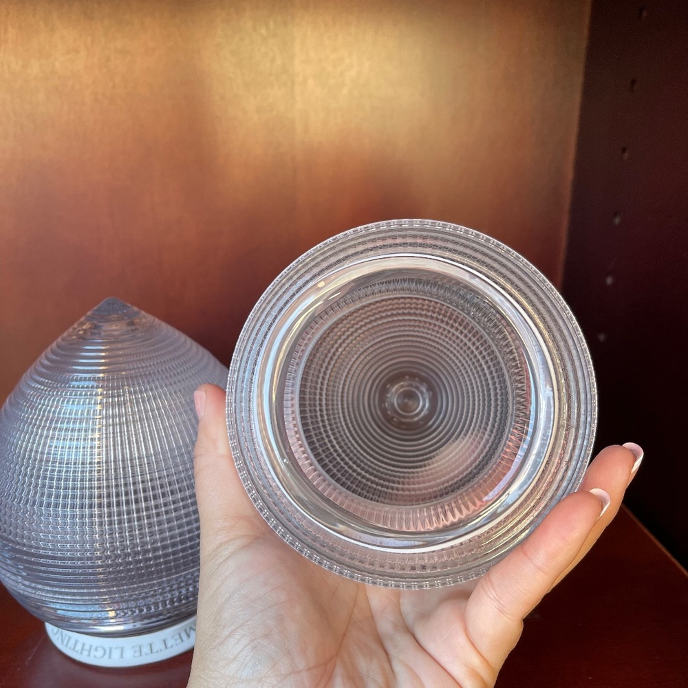 Holophane Acorn Shade Clear Glass Teardrop Light Covers - Picture 6 of 12